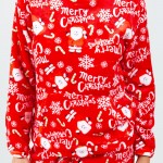 Wholesale super Soft Fleece Merry Christmas Santa Hooded Pajama Set Front Pouch