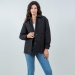 Wholesale light Weight Quilted Snap Jacket Collar Pack Snap Button Closure Two O