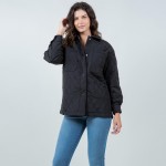 Wholesale light Weight Quilted Snap Jacket Collar Pack Snap Button Closure Two O