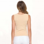 Wholesale women s Reversible Low Neckline Seamless Tank Fitted Self Fabric Bindi