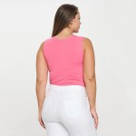Wholesale women s Plus Reversible Low Neckline Seamless Tank Fitted Self Fabric