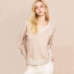 Wholesale women s Ultra Soft Long Sleeve V Neck Pull pack V Neckline Raglan Slee