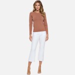 Wholesale women s Seamless Round Neck Long Sleeve Top Crew Neckline Seamless Con