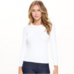 Wholesale women s Seamless Round Neck Long Sleeve Top Crew Neckline Seamless Con