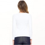 Wholesale women s Seamless Round Neck Long Sleeve Top Crew Neckline Seamless Con