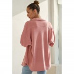 Wholesale women s Corduroy Button Up Shacket Pack Collar Button Breast Pockets D
