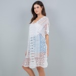 Wholesale lace Mesh Swim Suit Cover Up Scalloped Edges One Fits Most Polyester