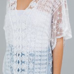 Wholesale lace Mesh Swim Suit Cover Up Scalloped Edges One Fits Most Polyester