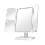 Tri Fold LED Table Mirror

- USB Rechargeable (Charger Included)
- 3 Light Settings
- 4 Divided Mirrors
- Approximately 9" T X 7" L 