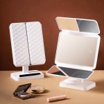 Tri Fold LED Table Mirror

- USB Rechargeable (Charger Included)
- 3 Light Settings
- 4 Divided Mirrors
- Approximately 9" T X 7" L 