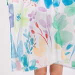 Wholesale watercolor Flower Print Kimono One Fits Most Polyester