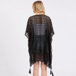 Wholesale crochet Lace Swimsuit Cover Up Tassel Details One Fits Most Polyester