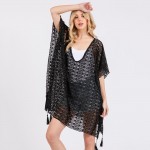 Wholesale crochet Lace Swimsuit Cover Up Tassel Details One Fits Most Polyester