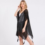 Wholesale crochet Lace Swimsuit Cover Up Tassel Details One Fits Most Polyester