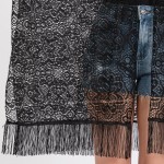Wholesale flower Pattern Crochet Lace Kimono Fringe Details One Fits Most Polyes