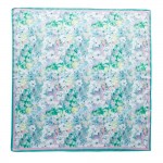 Wholesale watercolor Flowers Print Bandana Scarf Multi Use Scarf Bandana Bag Tie