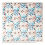 Wholesale watercolor Flower Print Bandana Scarf Multi Use Scarf Bandana Bag Tie