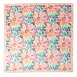 Wholesale watercolor Flower Print Bandana Scarf Multi Use Scarf Bandana Bag Tie