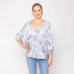 Wholesale do Everything Love Floral Blouse One Fits Most Rayon Nylon