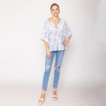 Wholesale do Everything Love Floral Blouse One Fits Most Rayon Nylon
