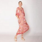 Wholesale do Everything Love Floral Boho Print Dress One Fits Most Polyester