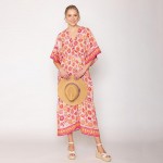 Wholesale do Everything Love Floral Boho Print Dress One Fits Most Polyester