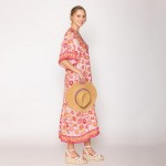 Wholesale do Everything Love Floral Boho Print Dress One Fits Most Polyester