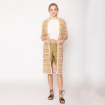 Wholesale do Everything Love Stripe Crochet Cardigan One Fits Most Polyester