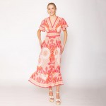Wholesale do Everything Love Oriental Print Dress Pack Polyester