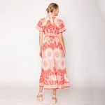 Wholesale do Everything Love Oriental Print Dress Pack Polyester