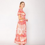 Wholesale do Everything Love Oriental Print Dress Pack Polyester
