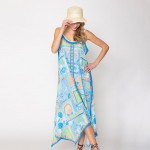Wholesale do Everything Love Shell Starfish Print Dress One Fits Most Polyester