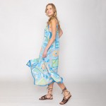 Wholesale do Everything Love Shell Starfish Print Dress One Fits Most Polyester