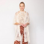 Wholesale do Everything Love Flower Lace Kimono One Fits Most Cotton
