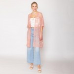 Wholesale do Everything Love Flower Lace Kimono One Fits Most Cotton