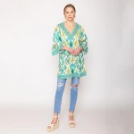 Wholesale do Everything Love Ikat Print Poncho One Fits Most Polyester