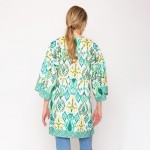 Wholesale do Everything Love Ikat Print Poncho One Fits Most Polyester