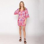 Wholesale do Everything Love Ikat Print Poncho One Fits Most Polyester
