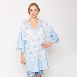 Wholesale do Everything Love Floral Print Poncho One Fits Most Polyester