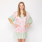 Wholesale do Everything Love Floral Print Poncho One Fits Most Polyester
