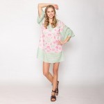 Wholesale do Everything Love Floral Print Poncho One Fits Most Polyester