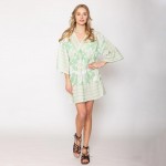 Wholesale do Everything Love Floral Print Poncho One Fits Most Polyester