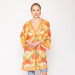 Wholesale do Everything Love Abstract Print Poncho One Fits Most Polyester