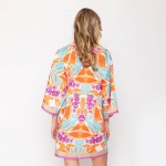 Wholesale do Everything Love Tropical Print Poncho One Fits Most Polyester