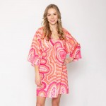 Wholesale do Everything Love Abstract Dots Print Poncho One Fits Most Polyester