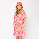 Wholesale do Everything Love Abstract Dots Print Poncho One Fits Most Polyester