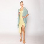 Wholesale do Everything Love Solid Chiffon Ruana One Fits Most Polyester