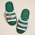 Wholesale terry Cloth Salty Crab Embroidered Poolside Slides Pack Rubber Sole Sm
