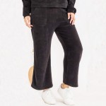 Wholesale women s Plus Leg Corduroy Cropped Pants Pack Relaxed fit Elasticized w