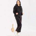 Wholesale women s Plus Leg Corduroy Cropped Pants Pack Relaxed fit Elasticized w